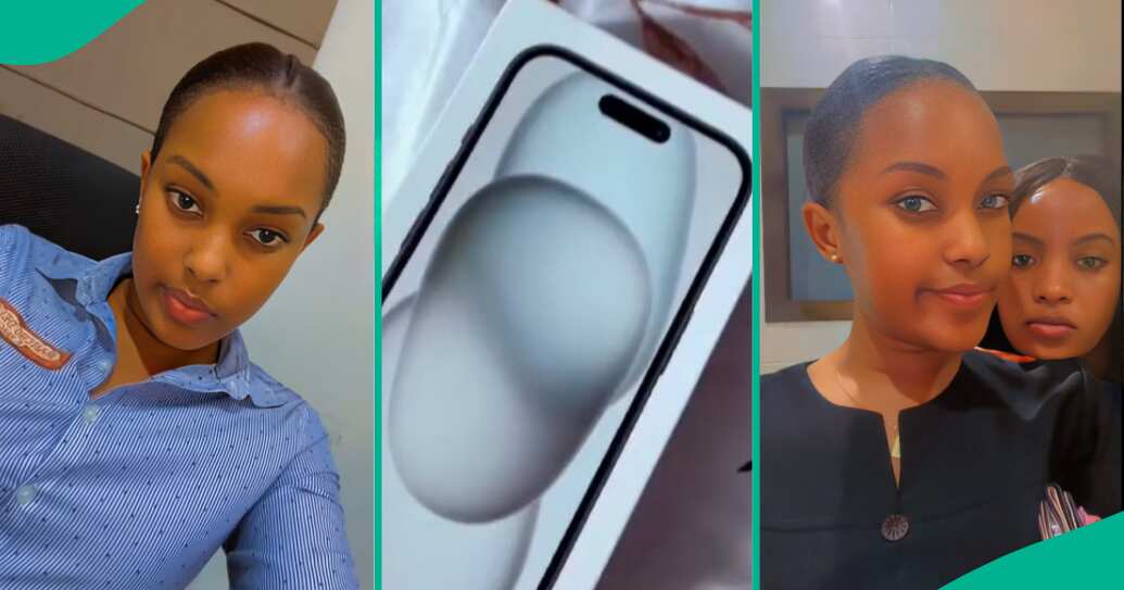 OMG! Nigerian woman celebrates landing tech Job with a surprise welcome package including the latest iPhone 15