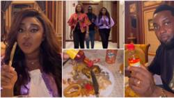 Funny video as actress Chioma Akpotha ‘rescues’ AY, Ini Edo, from 'spiceless' food in Dubai with pepper sauce