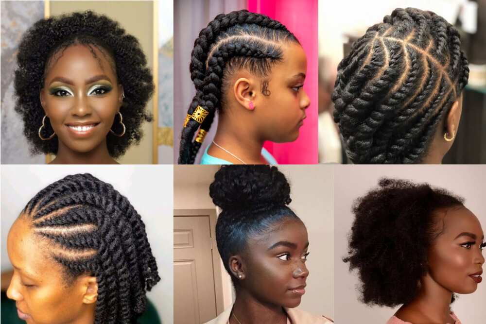 natural hairstyles for medium hair