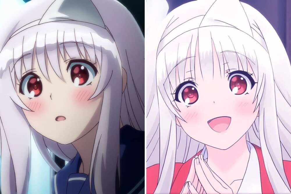 female anime characters with white hair