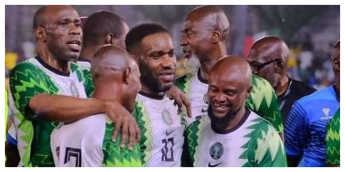 Fans storm stadium to watch Super Eagles legends Okocha, West, others reunite against Governor Makinde's team