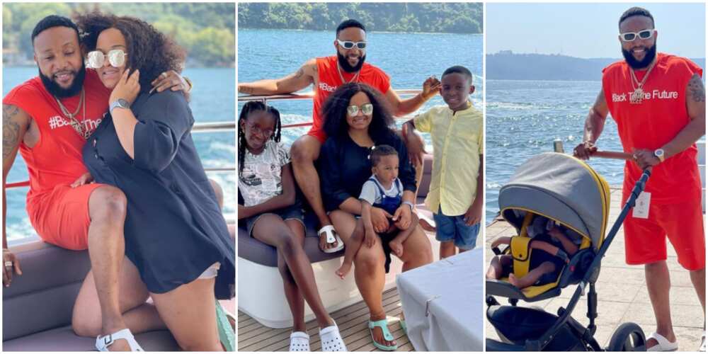 Kcee spends time with his family