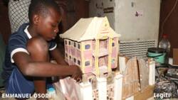 Talented JSS1 student beautifully designs house with waste items