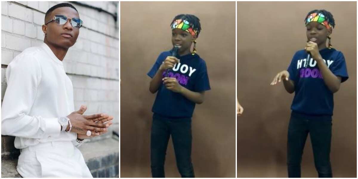 Lion no dey born goat - Fans react as Wizkid’s son Tife shows rap skill in new video