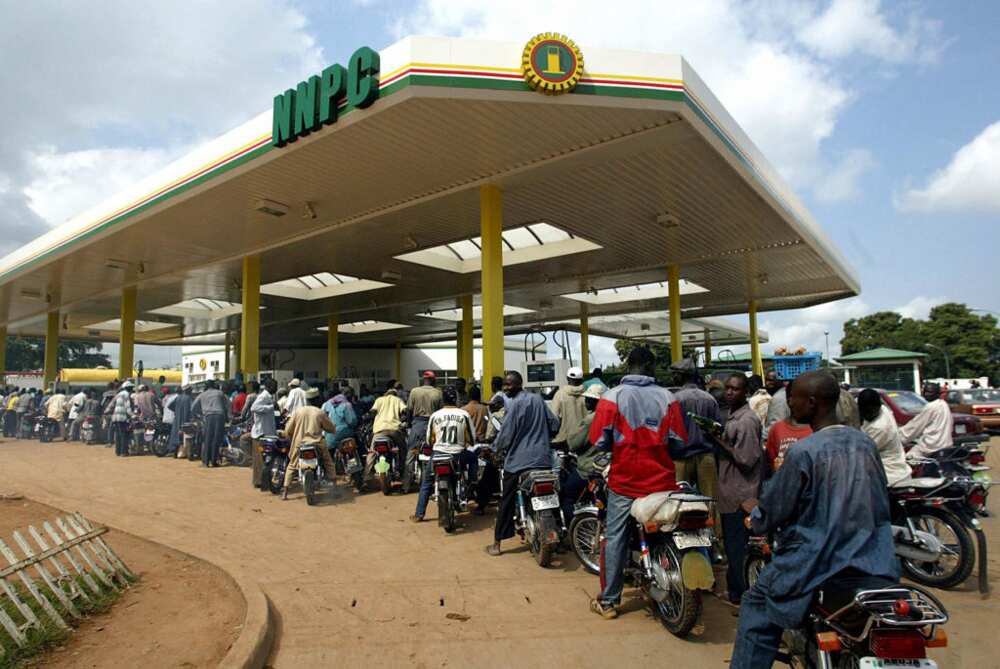 Fuel queues on Bola Tinubu's first day.