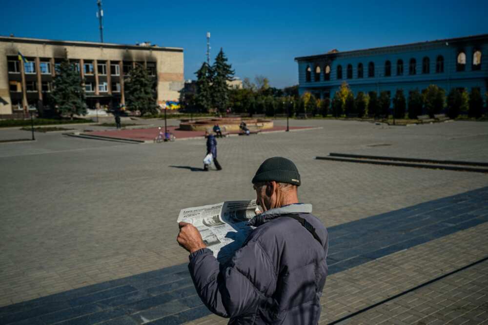 A fraction of Izyum's population have stayed in the destroyed town in the wake of Russia's invasion and its recapture by Kyiv's forces A fraction of Izyum's population have stayed in the destroyed town in the wake of Russia's invasion and its recapture by Kyiv's forces