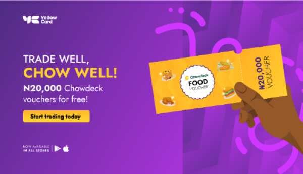 Yellow Card is Gifting 10 Customers N20,000 every week to Buy Food