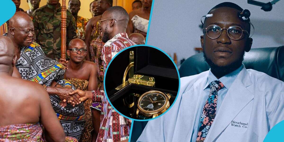 Check out cost of 18k gold-plated piece Ghanaian watchmaker designed for Otumfuo Osei Tutu II