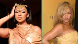 Mihlali shares stunning picture with Rihanna at new Fenty Beauty product launch: "She ate Riri up"