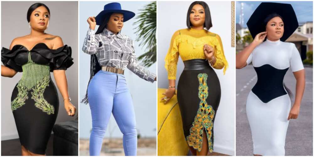 Curvy Girl Fashion: Actress Bimbo Ademoye Shows 'Figure 8 Queens' How to  Slay Different Outfits 