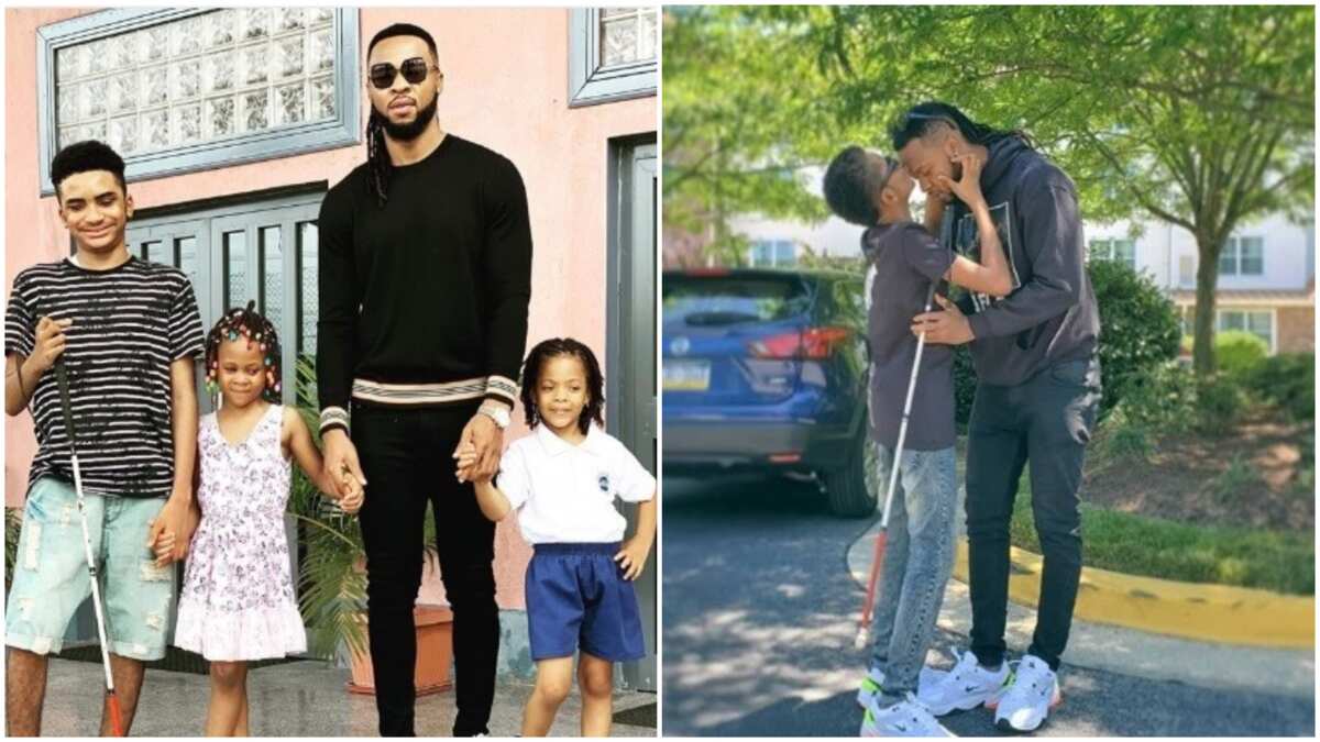 Flavour melts hearts as he shares adorable photo with his kids