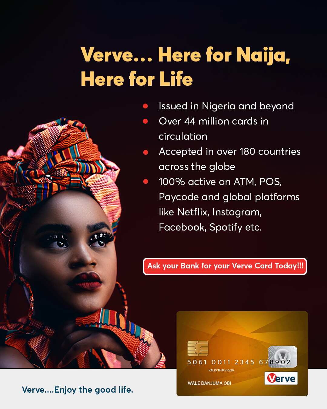 Africas First Domestic Card Vervehere For Naija Here For Life Legitng
