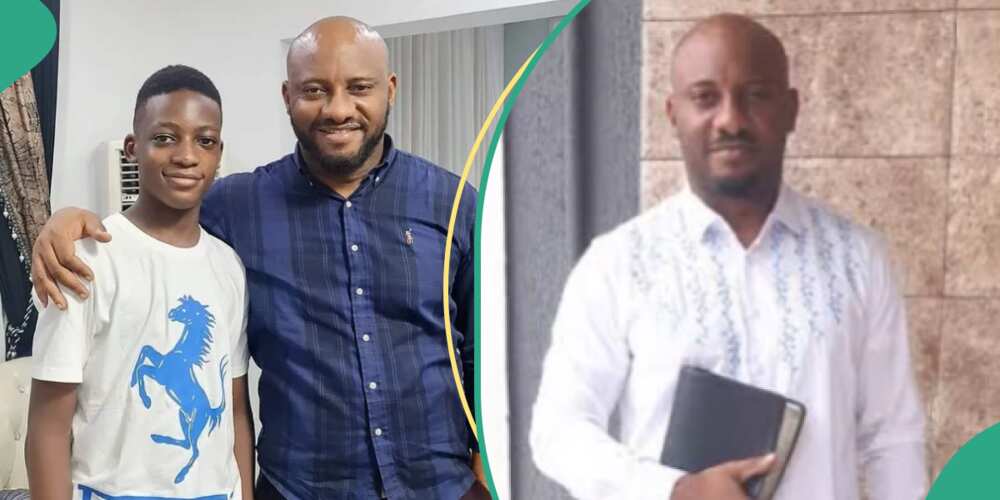 Yul Edochie shares what God told him when his son died, Yul Edochie carrying bible