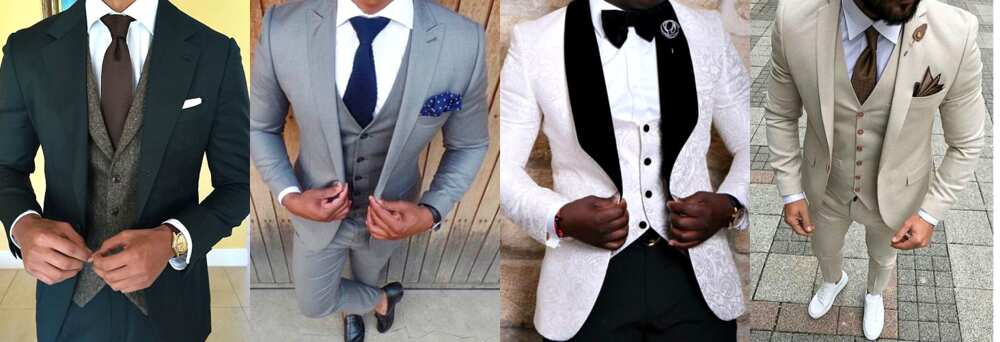 Suit color combinations for weddings for white wedding