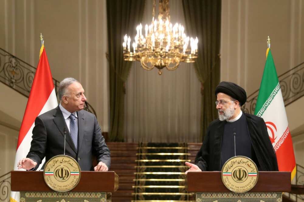 Iraqi Prime Minister Mustafa al-Kadhemi met Iranian President Ebrahim Raisi in Tehran after visiting Riyadh as part of a bid to mediate between the two regional rivals Iraqi Prime Minister Mustafa al-Kadhemi met Iranian President Ebrahim Raisi in Tehran after visiting Riyadh as part of a bid to mediate between the two regional rivals