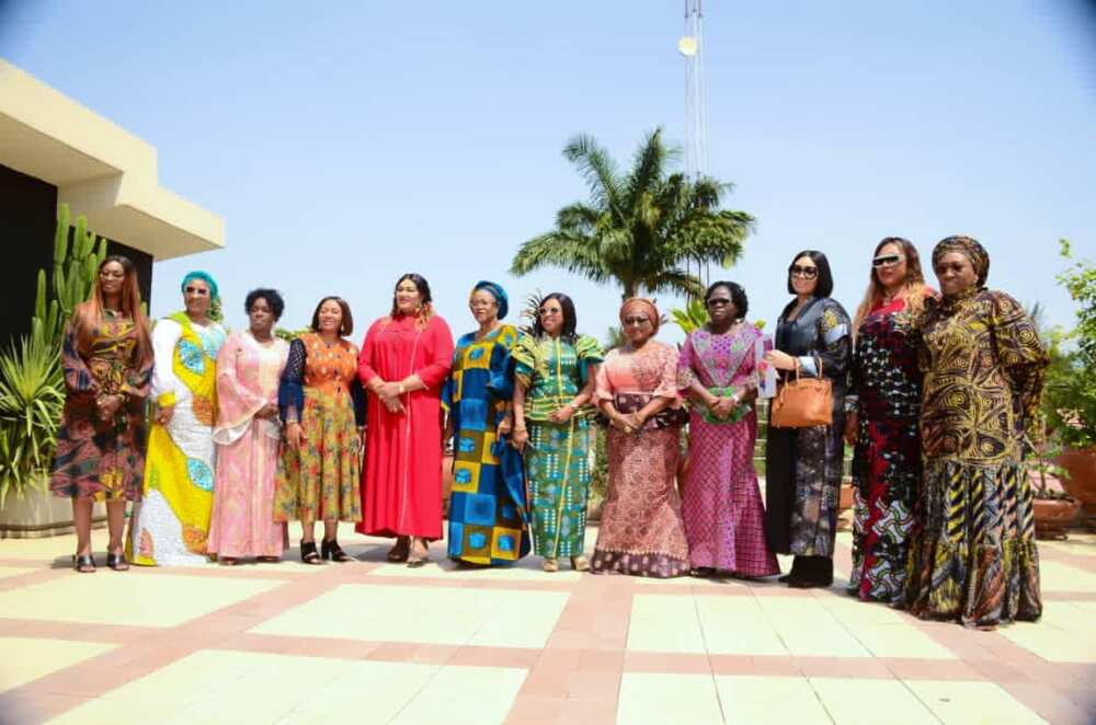 Members of the Southern Governors Wives Forum pose for a photo after their meeting.
Photo credit: Osun State Government