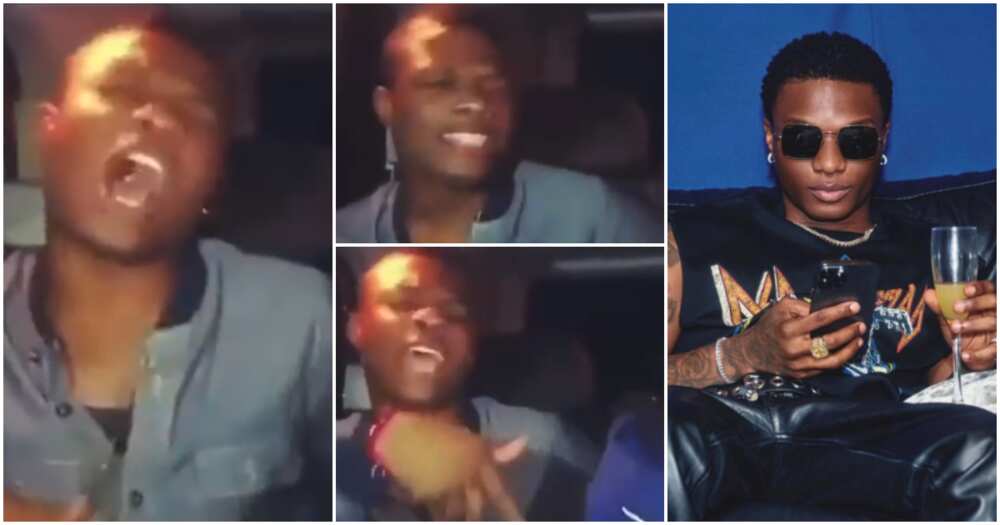 Old video of Wizkid screaming while freestyling trends.