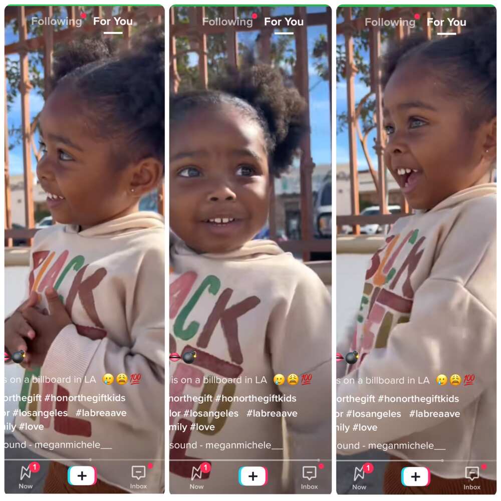 Reactions As Little Kid Celebrates Excitedly After Seeing Herself on Billboard