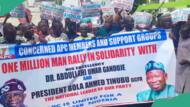 Kano govt behind plot to remove Ganduje, APC members hold massive rally for party's chairman