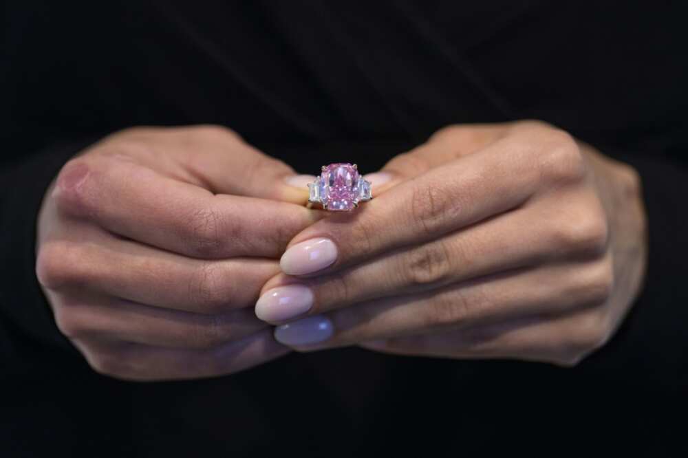 rare pink diamond ring