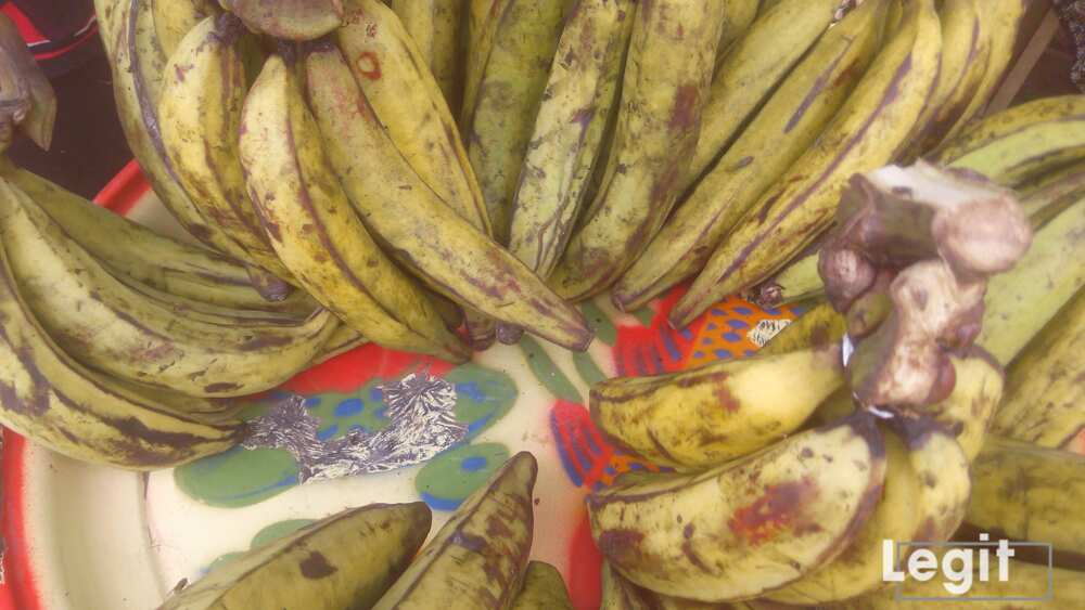 Plantain on display at a relatively low price due to availability in popular Lagos market. Photo credit: Esther Odili