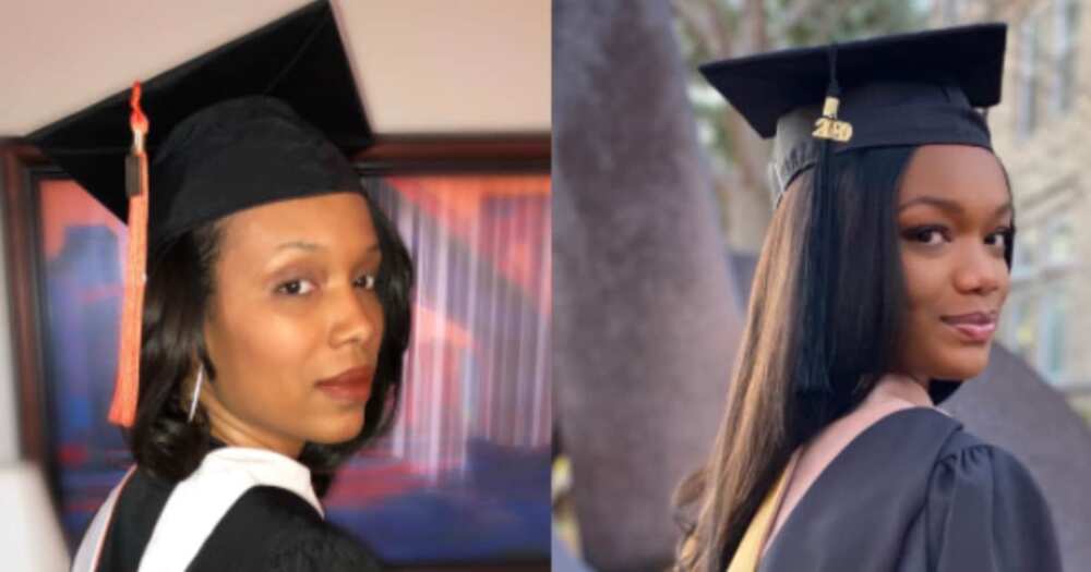 Determined lady bags her master's degree two years after her mom earned hers