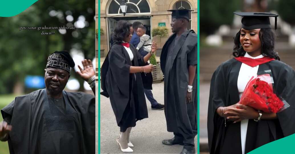 Awesome! Lady graduates from nursing school celebrates her father for making it possible