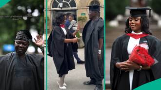 Nigerian nurse in the United Kingdom graduates, celebrates her father for paying school fees fully