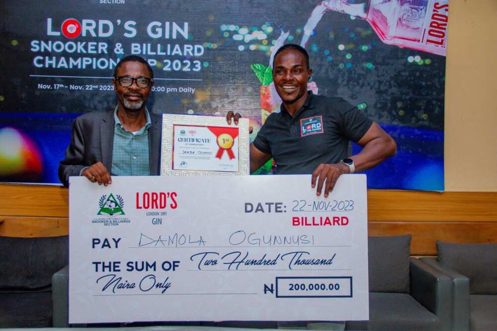Sportsmanship: Lord’s London Dry Gin Sponsors Lagos Snooker and Billiard Tournament 2023