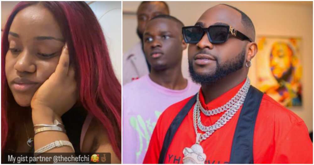 Davido calls Chioma gist partner.