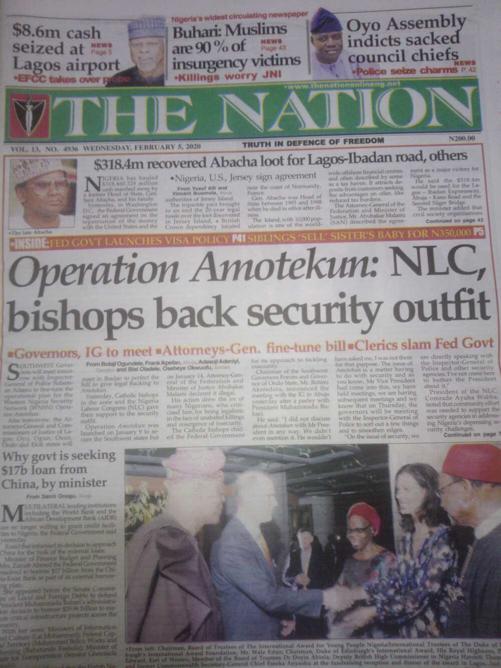 The Nation newspaper review of February 5