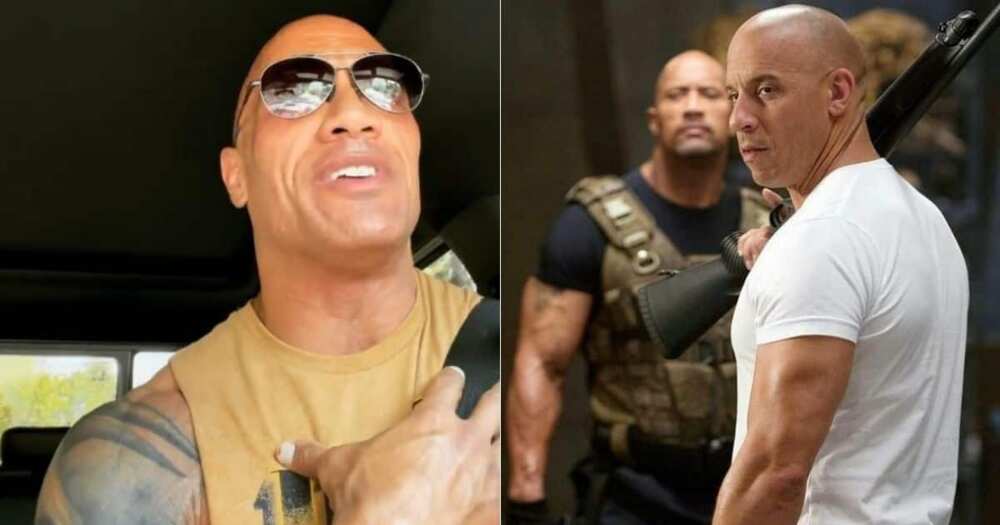 Dwayne Johnson, Vin Diesel, The Rock, reacts, 'Fast Five' comments