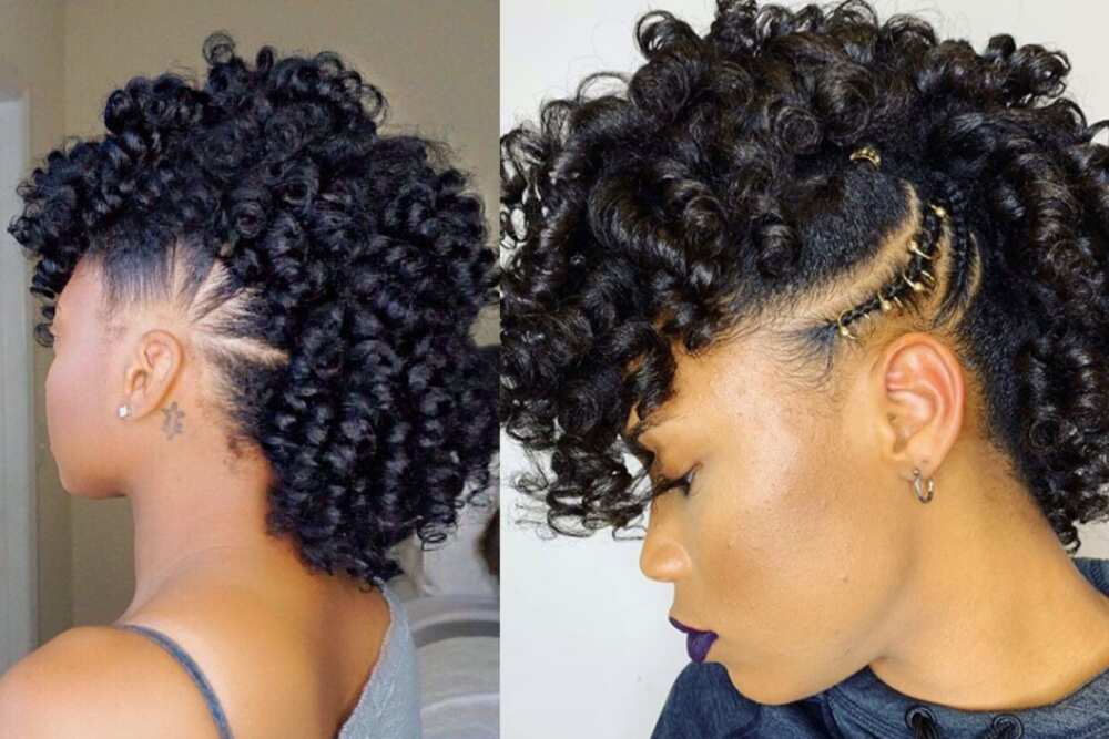 black natural hairstyles for medium length hair