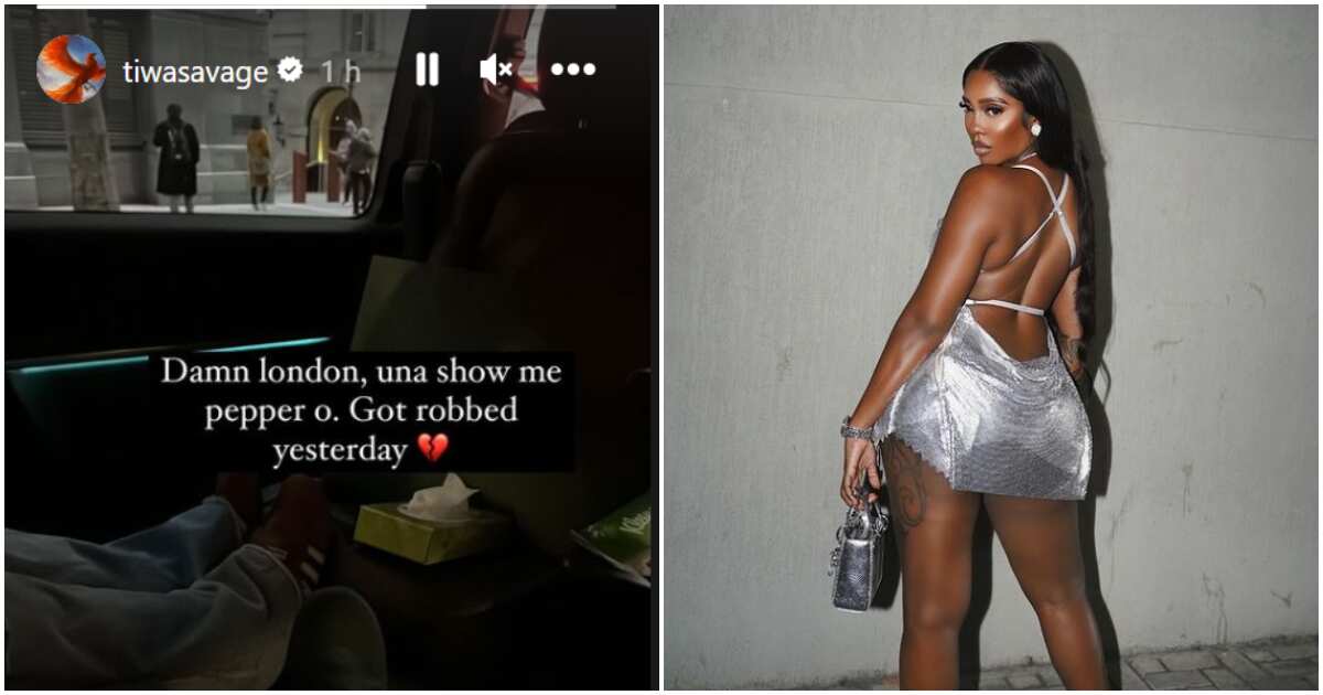 See the unfortunate incident that happened to Tiwa Savage in London (pictures)