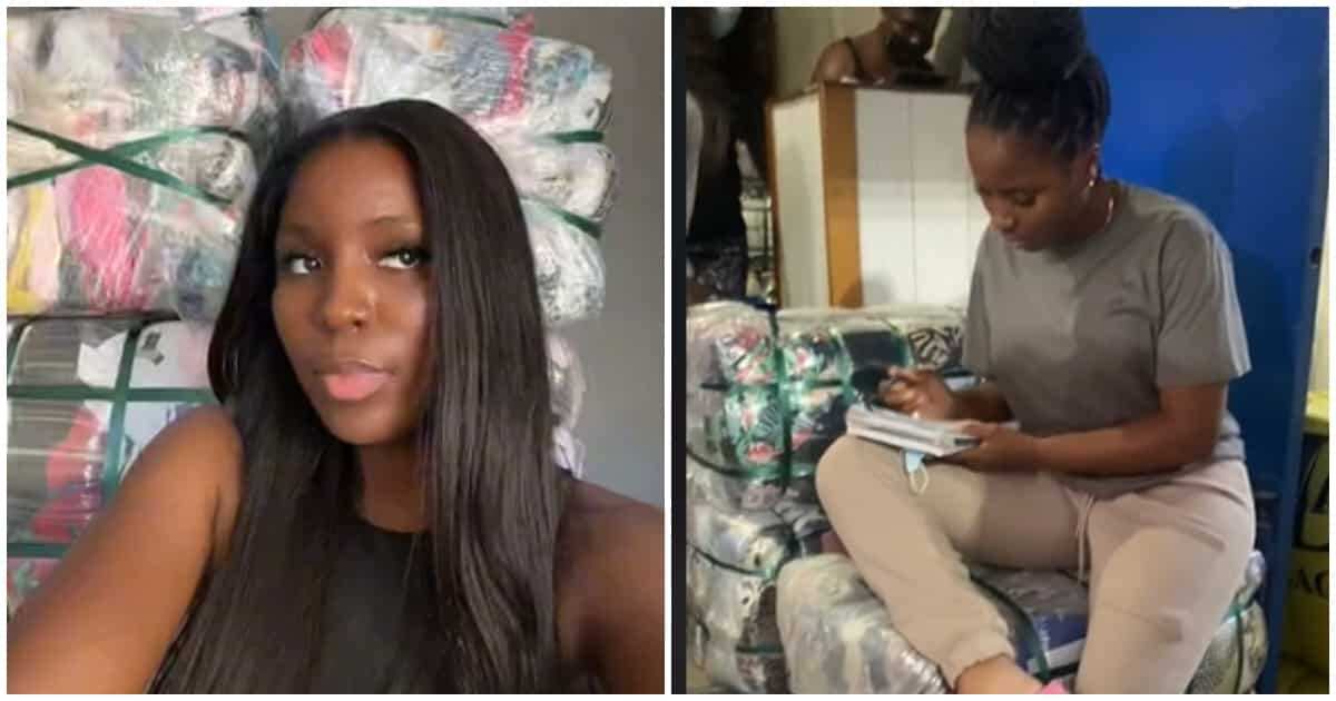 Een Ghanese vrouw verlaat Nederland om gebruikte kleding te verkopen in Accra, video van haar in actie