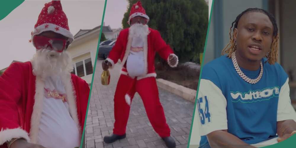 Zlatan Ibile in Santa Claus outfit