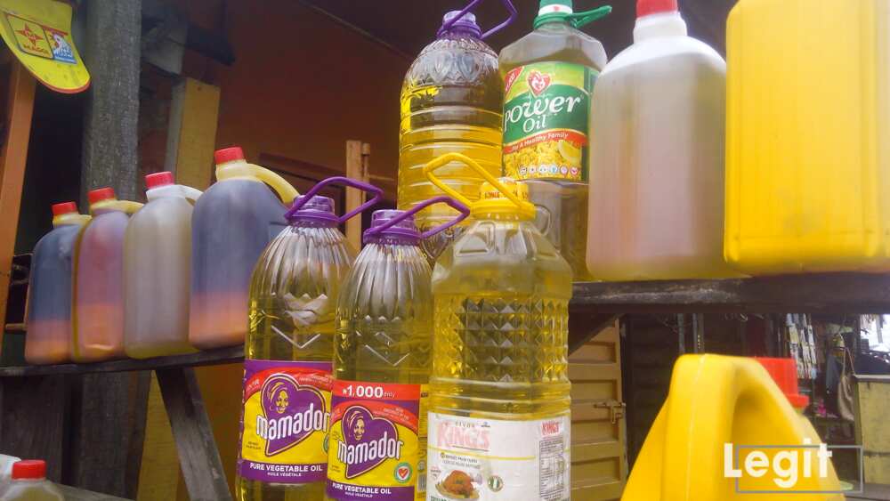 At the market now, palm-oil is more expensive than groundnut-oil. Photo credit: Esther Odili