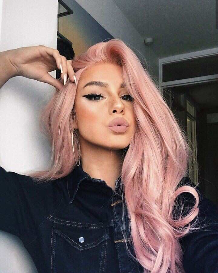 light pink hair