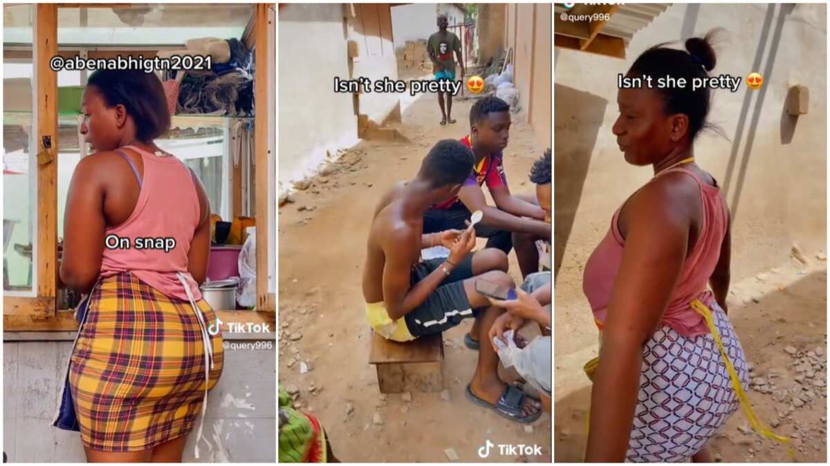 “Working Hard”: Trending Curvy Food Seller Stirs Reactions in Video, Men Patronise Her Shop
