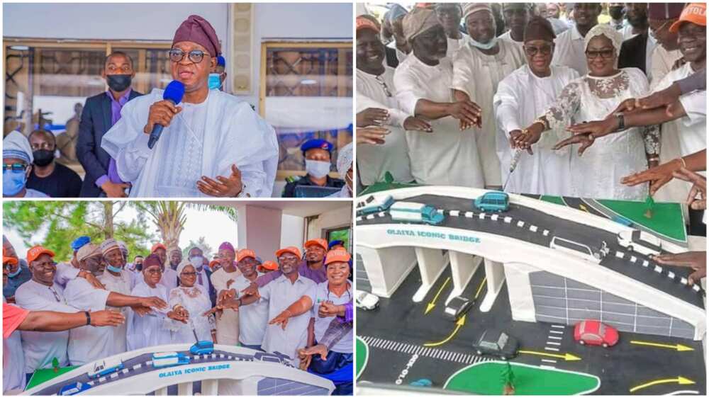 Osun Governor Gboyega Oyetola Celebrates Birthday with Special "Flyover Bridge" Cake, Shares Photos