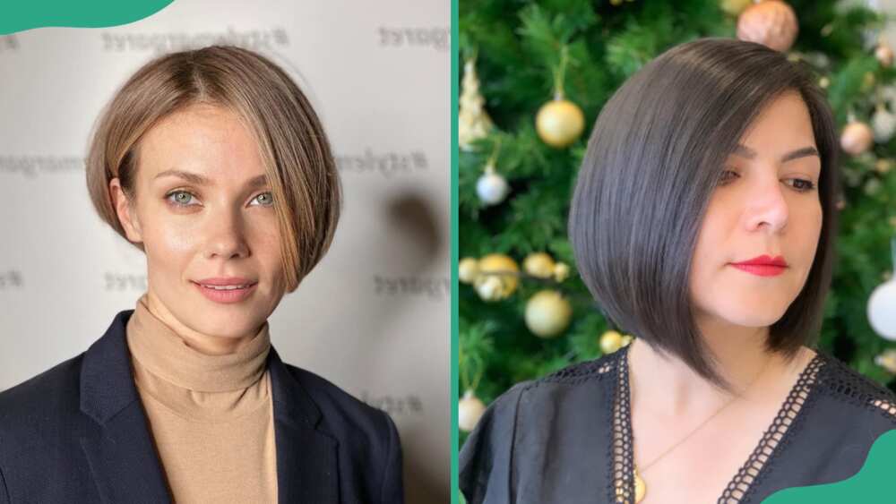 Asymetrical bob haircut