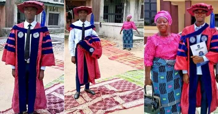 Mum celebrates son who bagged PhD