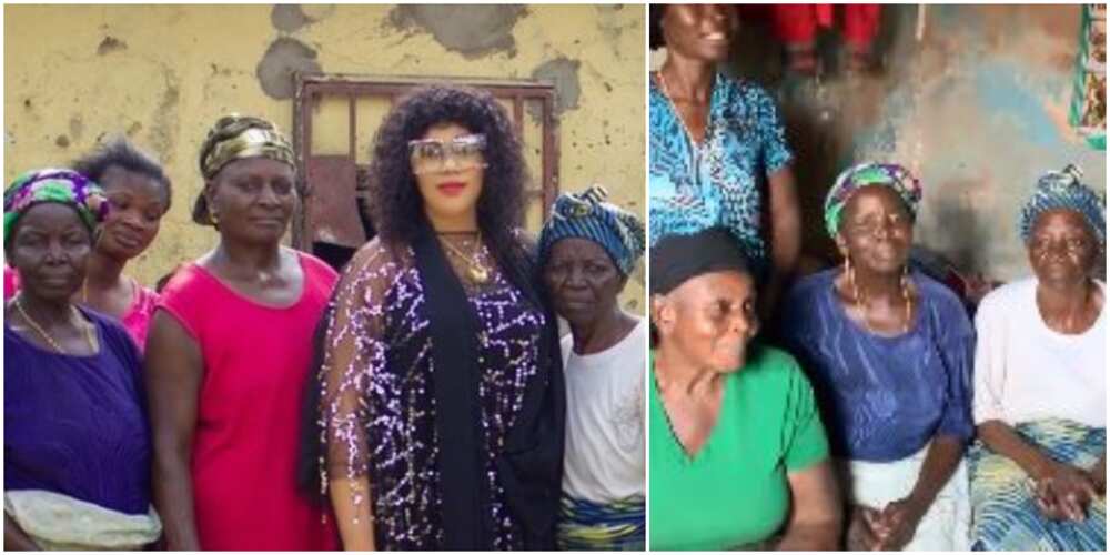 Touching Moment Widows Shed Tears as Actress Maryam Charles Donated Money to Them