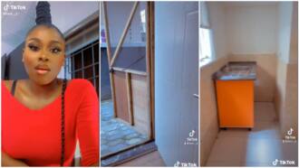 "They said it is N1.1m rent": Young lady shares video of small house in Lagos agent took her to