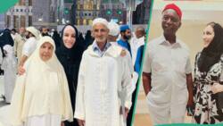 Ned Nwoko’s wife Laila spotted in Mecca with grandparents, photos of her in hijab trends: “Decent”