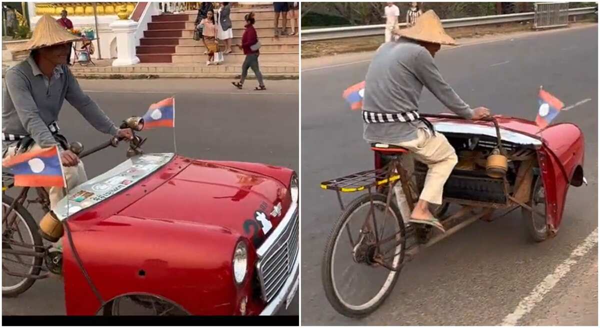 Bicycle that looks store like a car