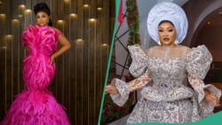 A pink affair: Mercy Aigbe looks glamorous in beautiful dress for 46th birthday, fans hail her