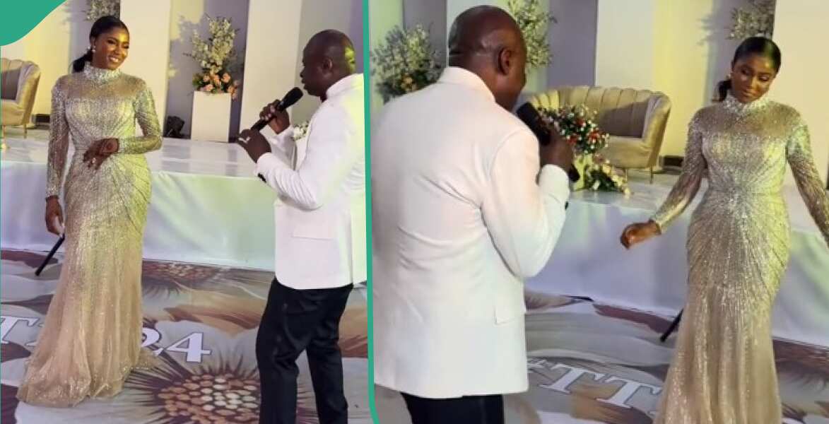 See how a Nigerian bride reacted after her groom sang passionately for her at their wedding
