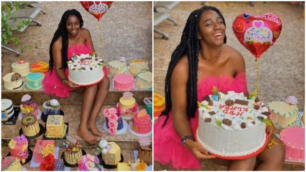 The lady was all smiles as she marked her birthday.
Photo source: Twitter/Ifedioku