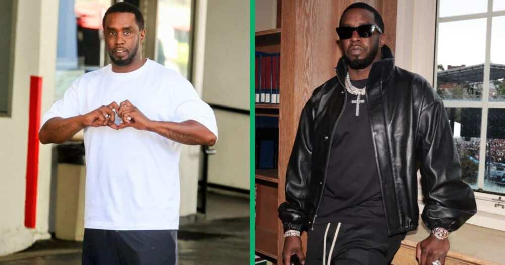 Rapper Diddy was dancing outside his Miami home.